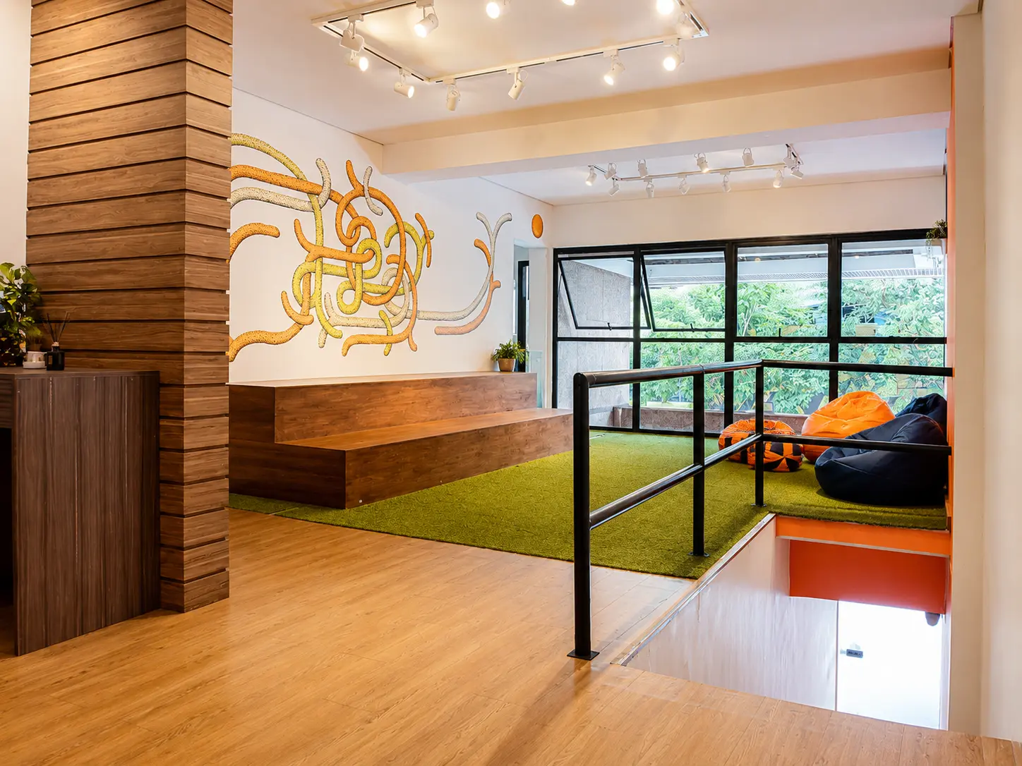 Área de convivência e descanso do espaço para eventos